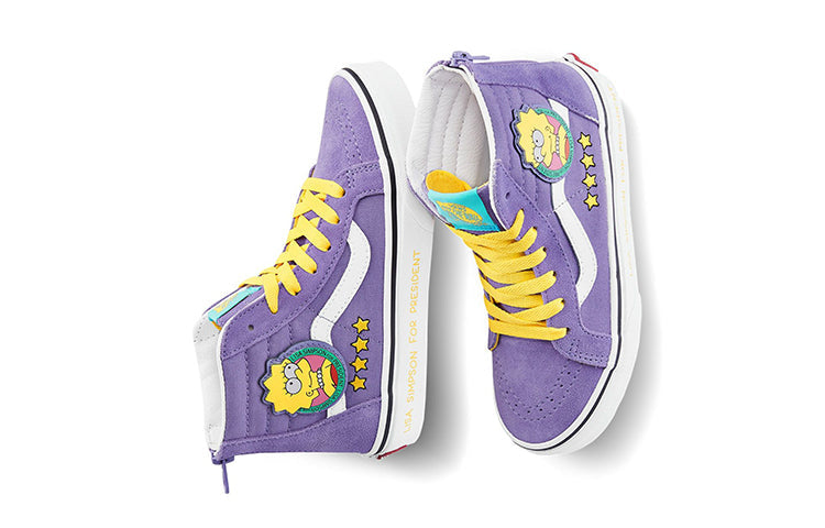 (GS) Vans The Simpsons x SK8-HI Zip Kids 'Lisa 4 Prez' VN0A4BUX17G