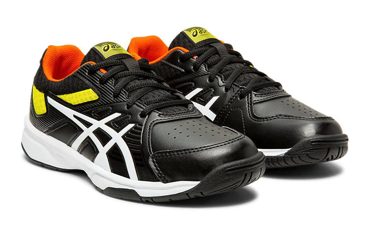 (GS) ASICS Court Slide 'Black White Yellow' 1044A007-001