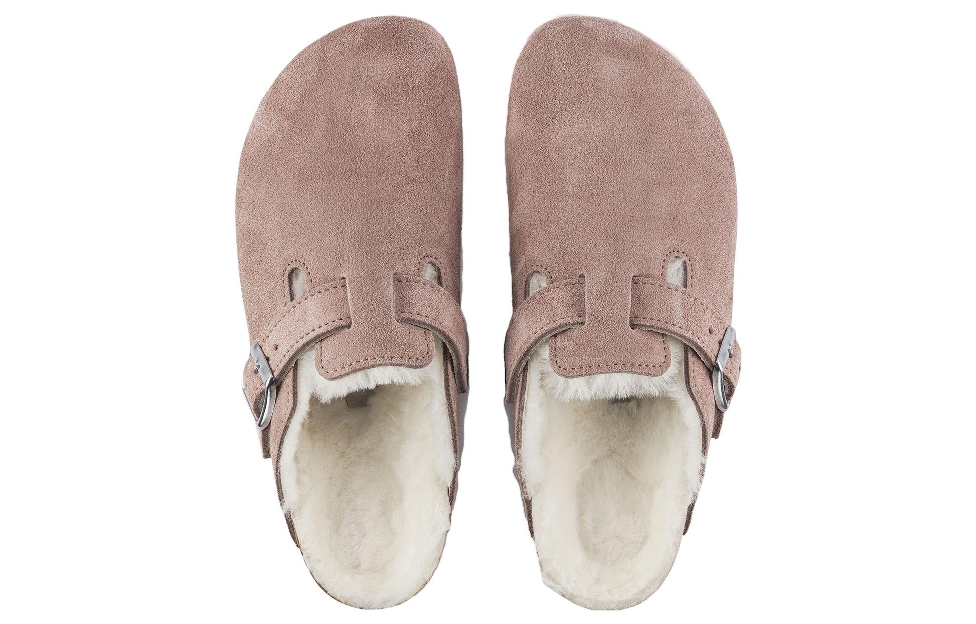 (WMNS) Birkenstock Boston Shearling Suede Leather Coated Narrow Fit 'Pink Clay' 1023292