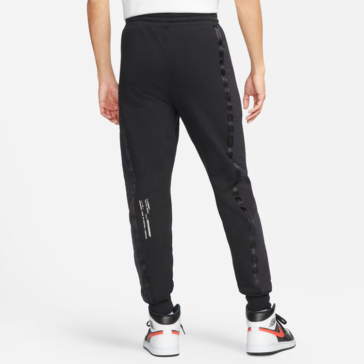 Men's Air Jordan Environmental Friendly Reflective Colorblock Bundle Feet Sports Pants/Trousers/Joggers Black DJ0181-010