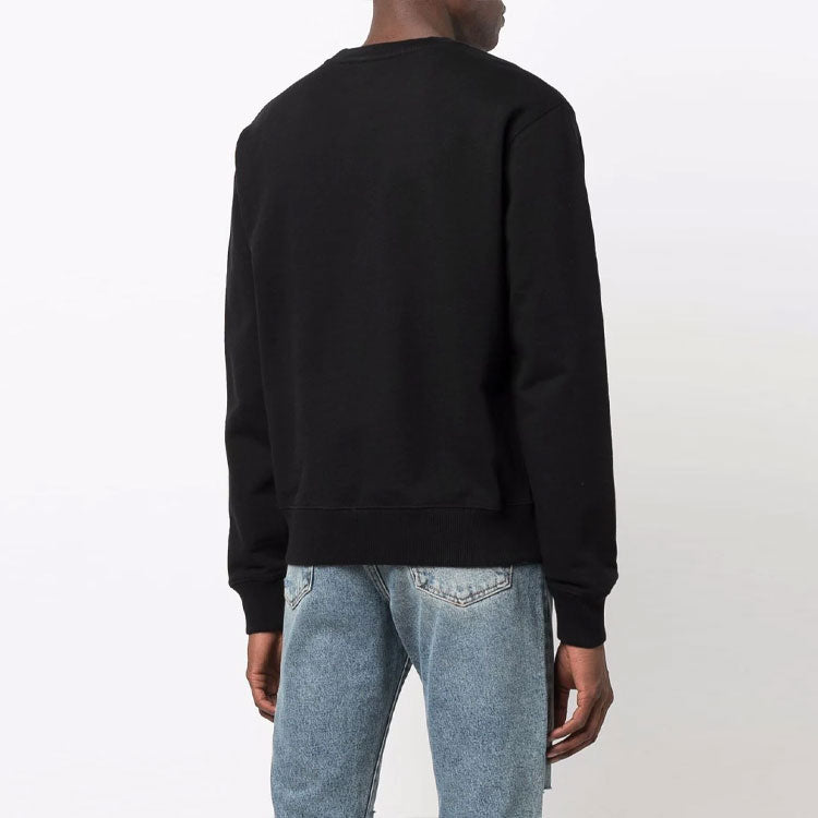 Men's Off-White FW21 Logo Round Neck Pullover Black OMBA025F21FLE0011001