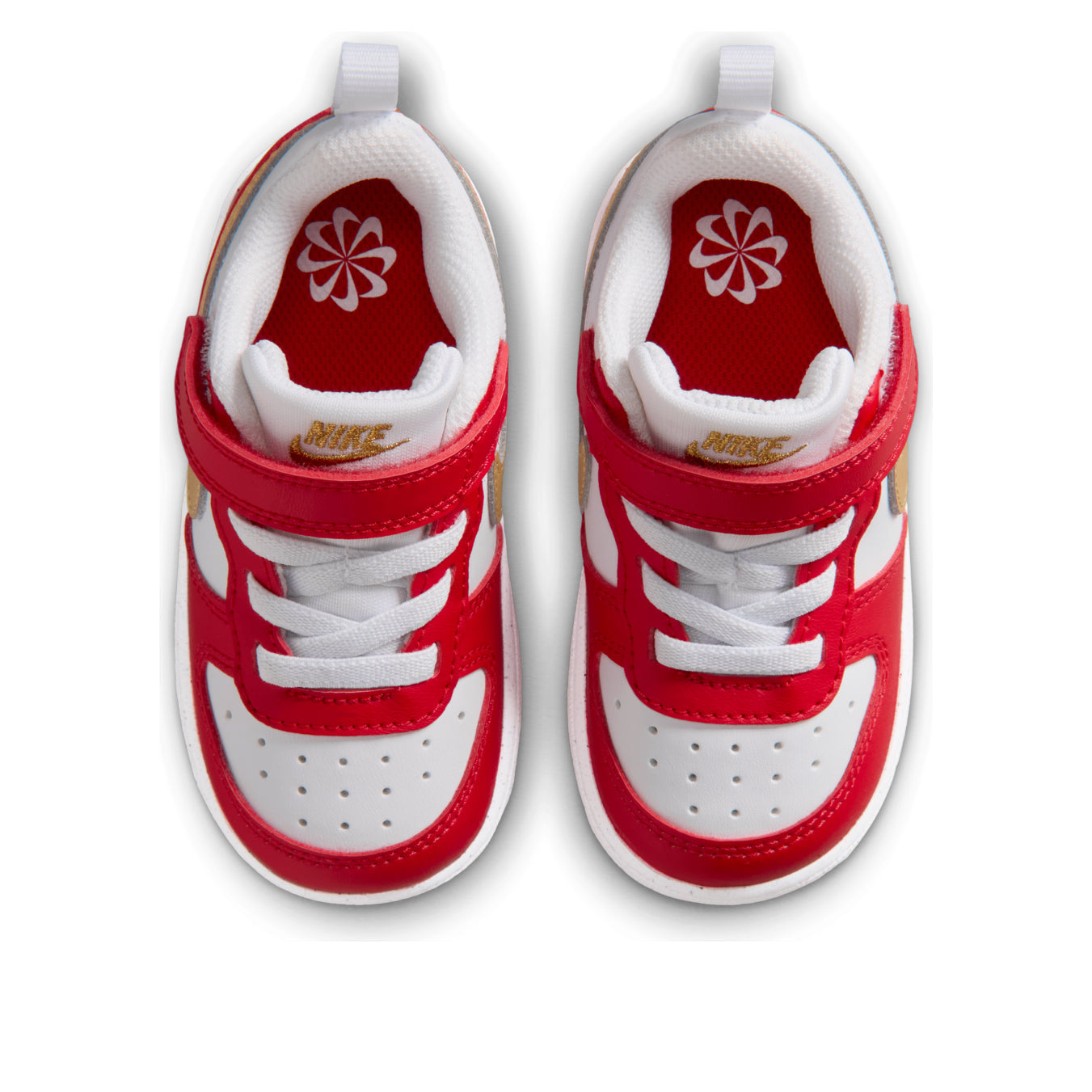 (TD) Nike Court Borough Low Recraft 'White Metallic Gold University Red' DV5458-137