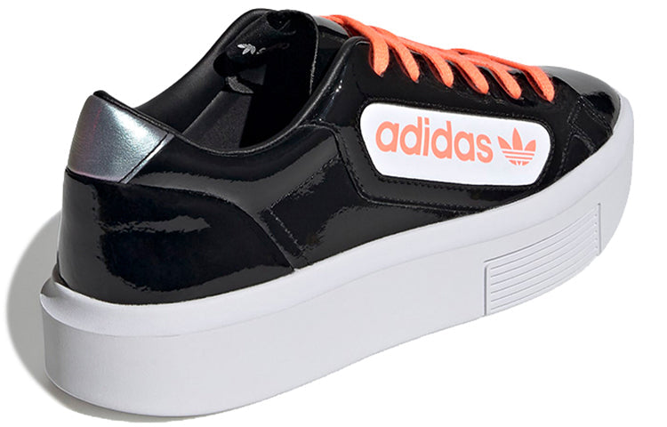 (WMNS) adidas Sleek Super 'Black Signal Coral' EF4954