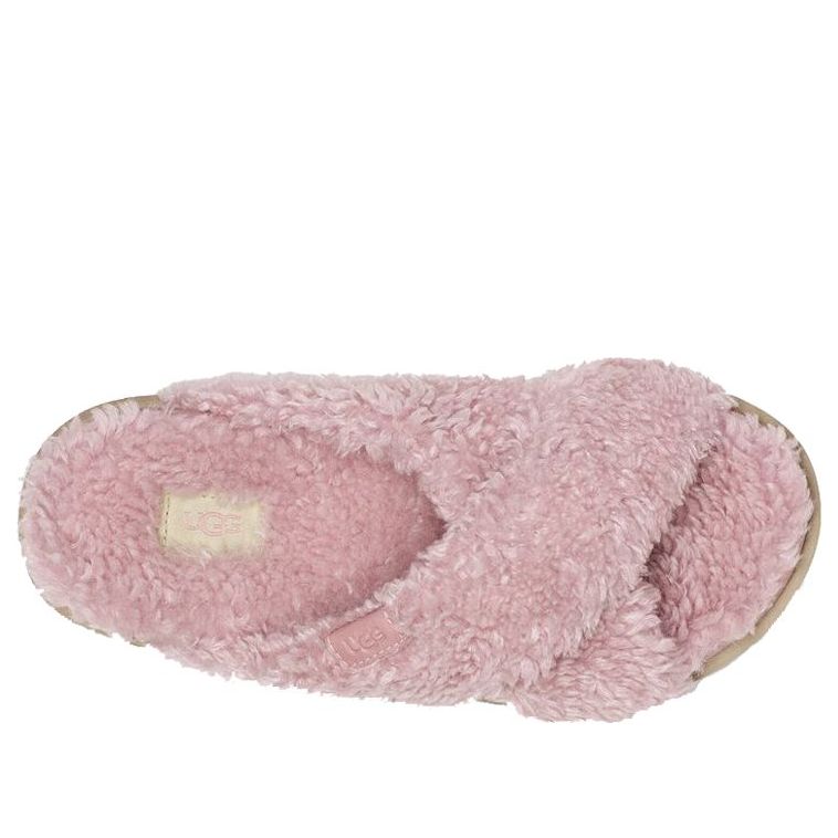 (WMNS) UGG Fuzz Sugar Cross Slide 'Shell' 1120860-SHLL