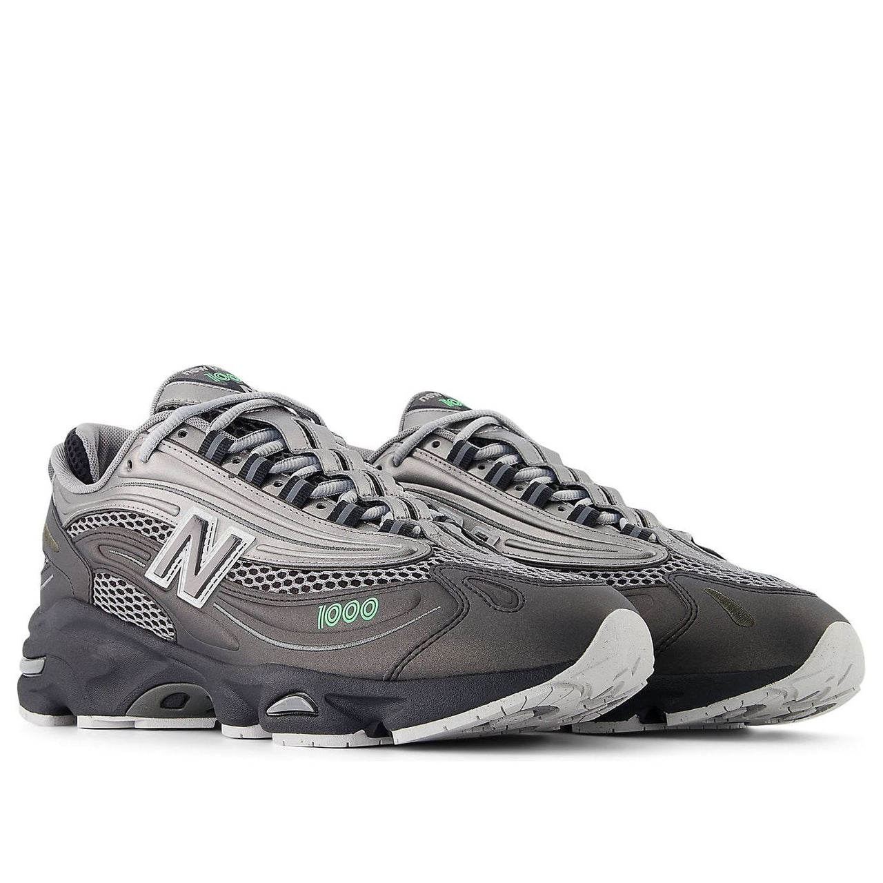 New Balance 1000 'Black Dark Silver Metallic Lime Leaf' M1000T