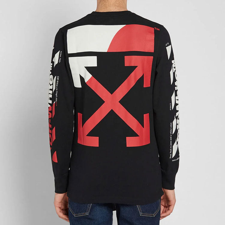 Off-White Loose Arrow Long Sleeves Pullover Red/Black OMAB001S191850061020