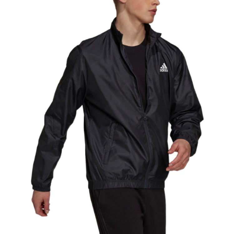 adidas Sportswear Graphic Track Jacket 'Black' H18415
