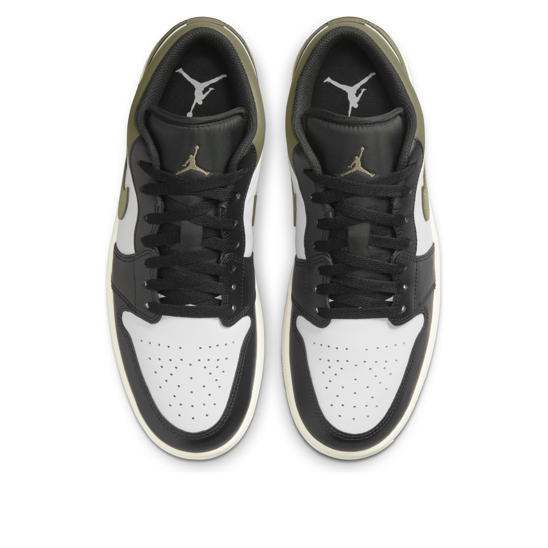 Air Jordan 1 Low 'Black White Medium Olive' 553558-092