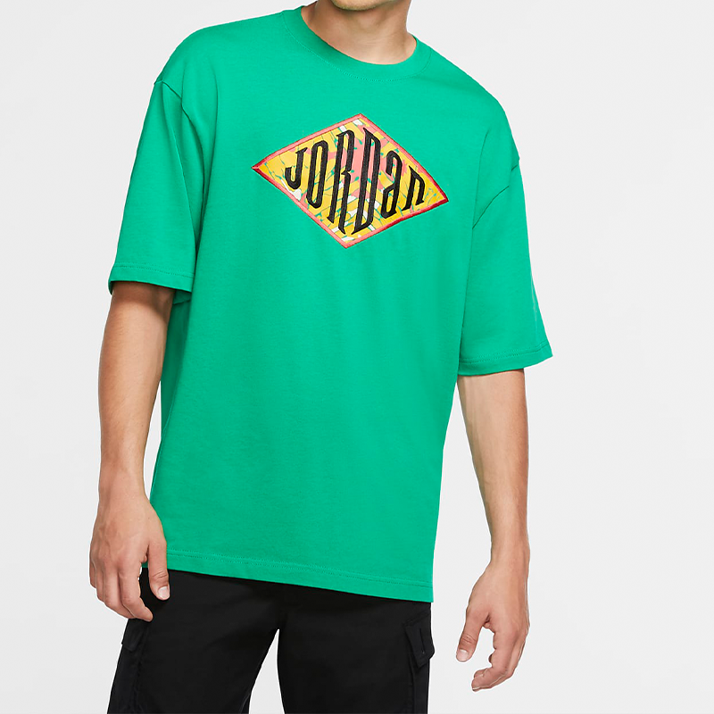 Air Jordan Sport DNA Embroidered Printing Logo Short Sleeve Green CN3114-310