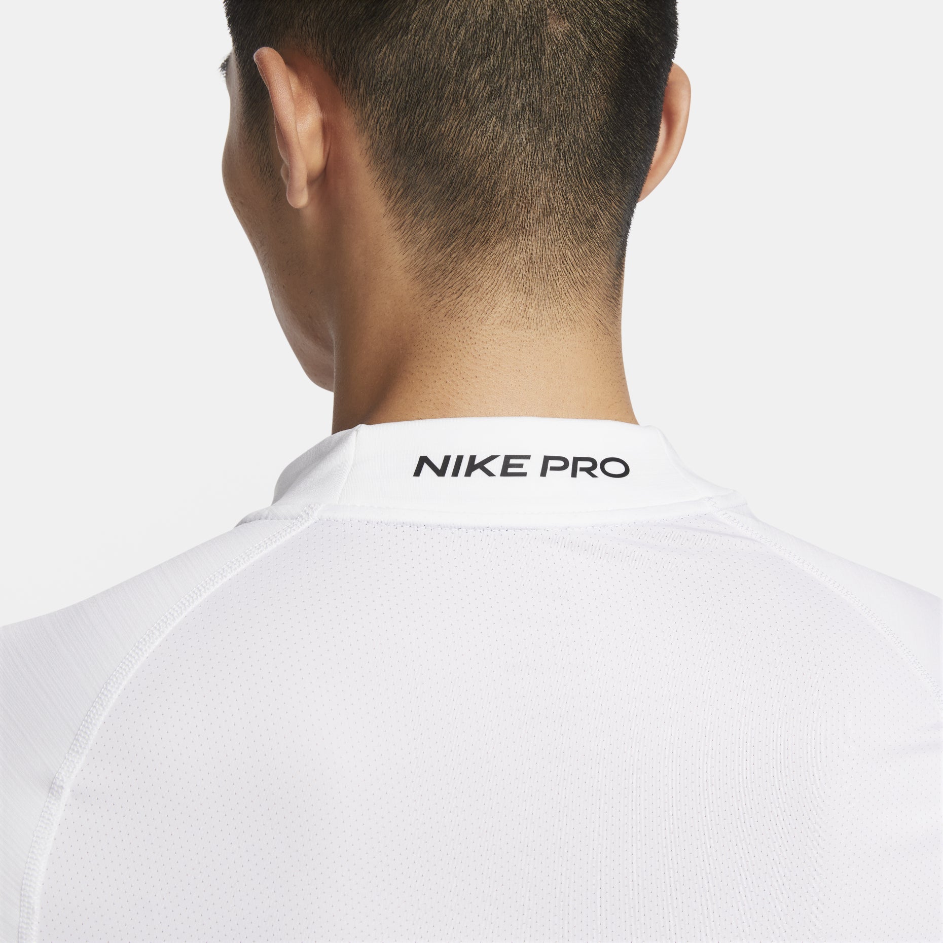 Nike Pro Dri-FIT Fitness Mock-Neck Long-Sleeve T-shirt 'Whiet' FB8516-100