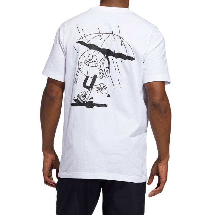 adidas Lil Stripe SPL Sports Casual Round-neck Short-sleeve Tee Men White GE4495