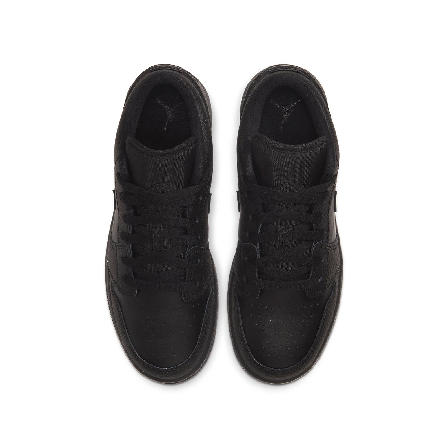 (GS) Air Jordan 1 Low 'Black Tumbled Leather' 553560-091