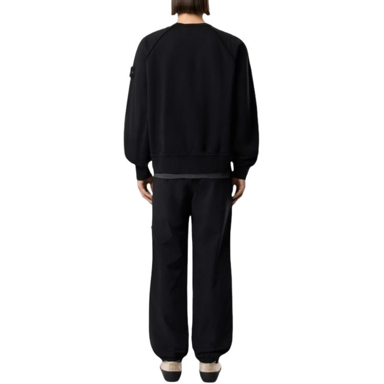 STONE ISLAND 6100041 Oversized Crewneck Sweatshirt 'Black' L1S156100041S0051V0029