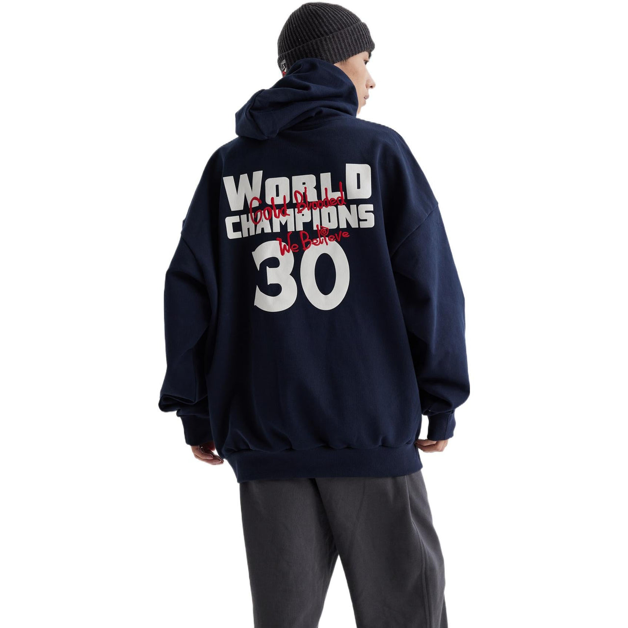 Mitchell & Ness x NBA Golden State Warriors World Champions 30 Hoodie 'Navy' MNJYFWF22008-NAVY