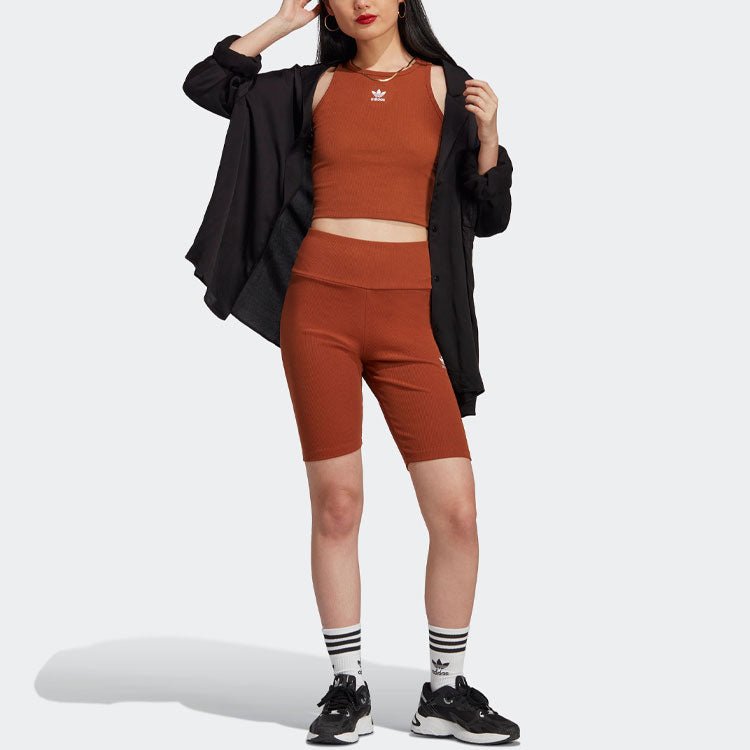 (WMNS) adidas Originals Rib Tank T-Shirt 'Brown' IL9627