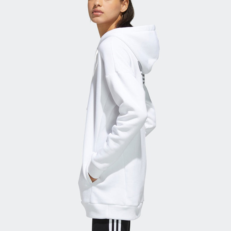 (WMNS) adidas Trefoil Hoodie 'White Silver' GH7775