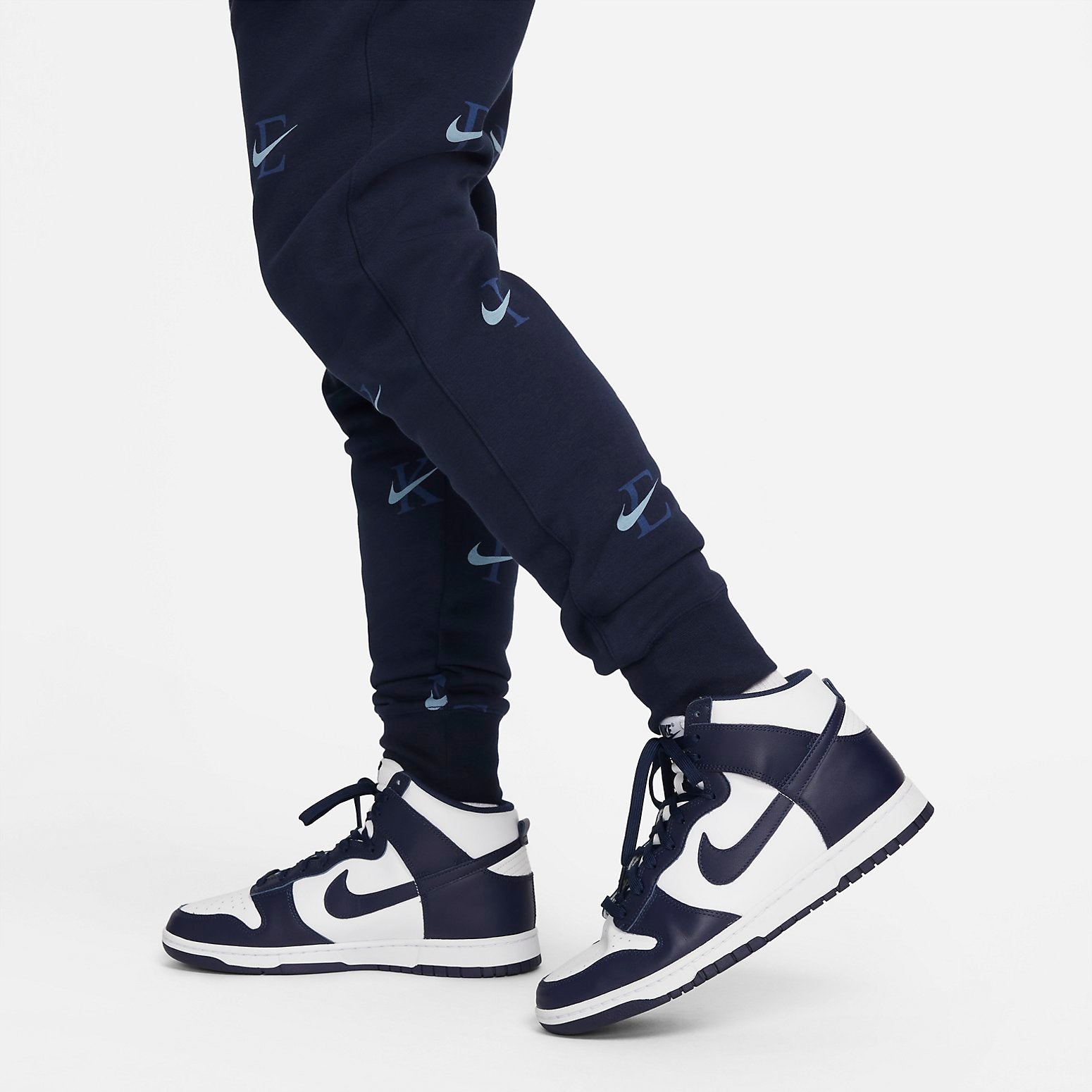 Nike NSW All-Over Print Club Fleece Joggers 'Blue' DV9611-451
