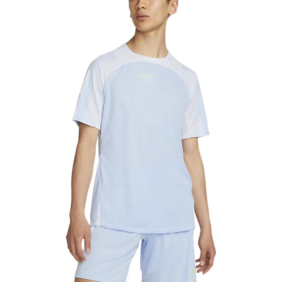 Men's Nike Colorblock Round Neck Pullover Short Sleeve Blue T-Shirt DH8699-548