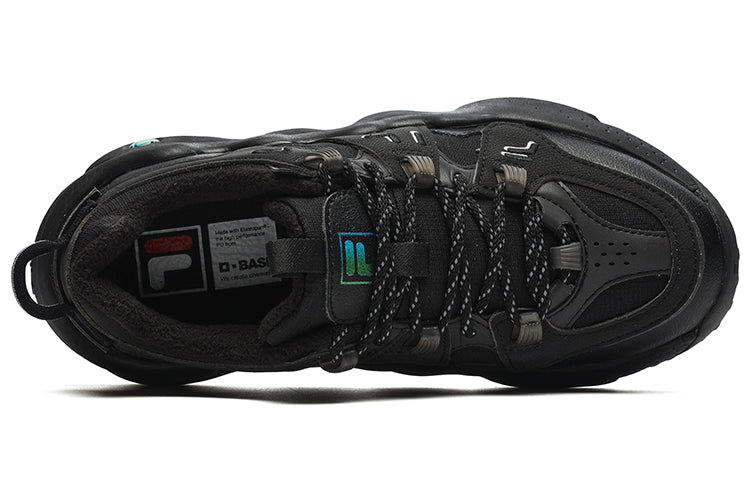 (WMNS) FILA Panini We Velour Retro Basketball Shoes 'Black' F12W242127FBK
