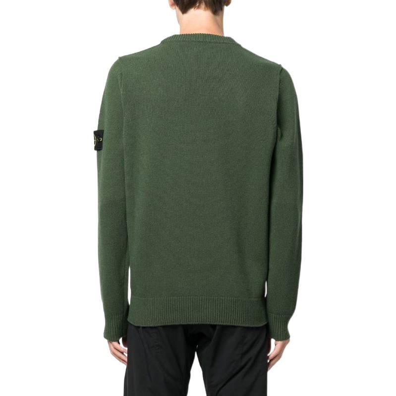 STONE ISLAND Classic Badge Sweater 'Green' 7715508A3-V0058