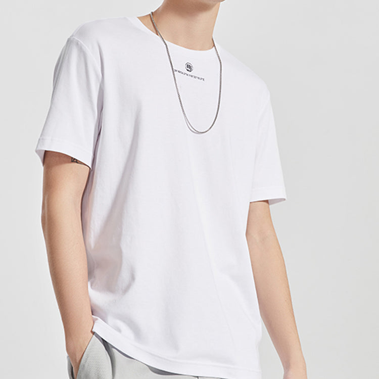 Li-Ning BADFIVE Series Basketball Sports Short Sleeve White AHSQ237-4