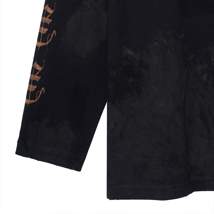 Balenciaga Heavy Metal Long Sleeve T-Shirt Oversized Fit 'Black Faded' 739783TOVE11055