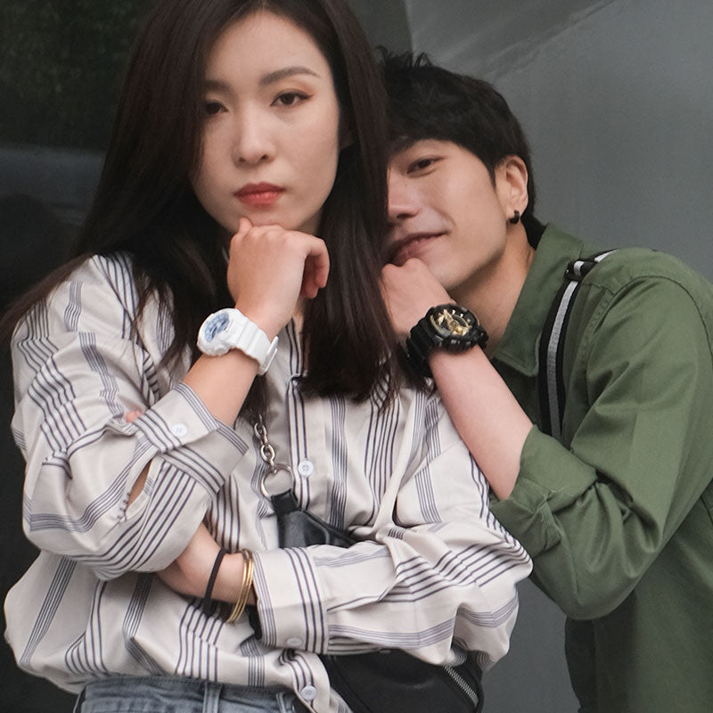 CASIO Baby-G 'Black & White' BA-110BE-7APR+GA-110GB-1APR