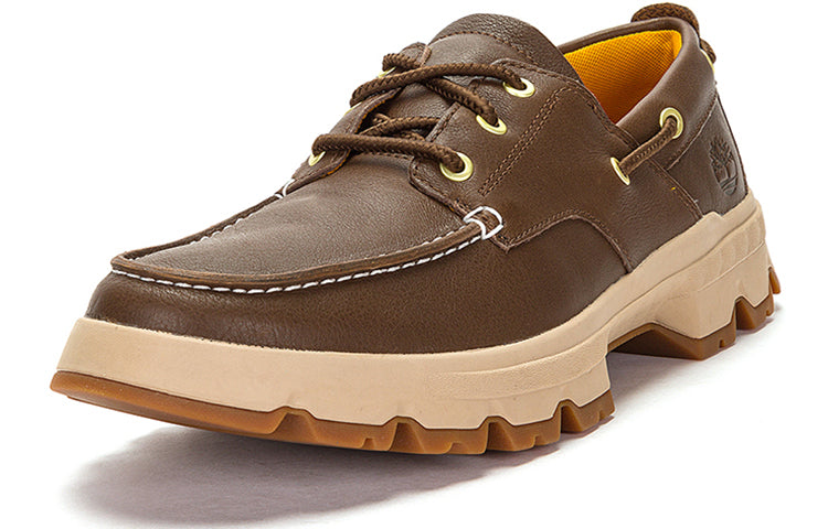 Timberland Greenstride Originals Ultra Leather Boat Shoes 'Dark Brown' A5RH4W