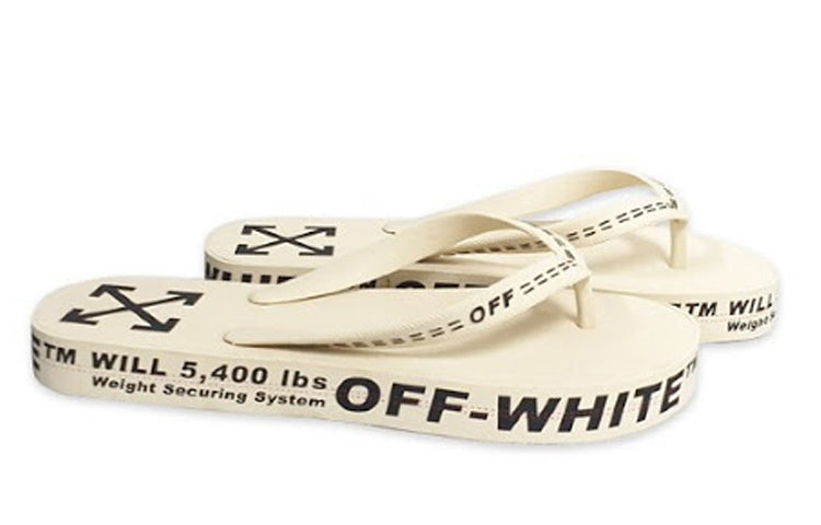 Off-White Beach Alphabet Thick Sole White Flip-Flops OMIA131R20D270014800