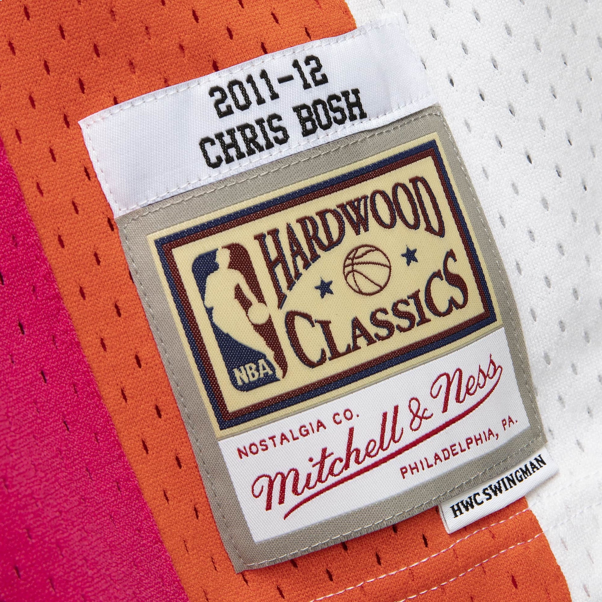 Mitchell & Ness x NBA Miami Heat 2011-12 Swingman Jersey 'Chris Bosh 1' SMJYGS20056-MHEWHIT11CBO