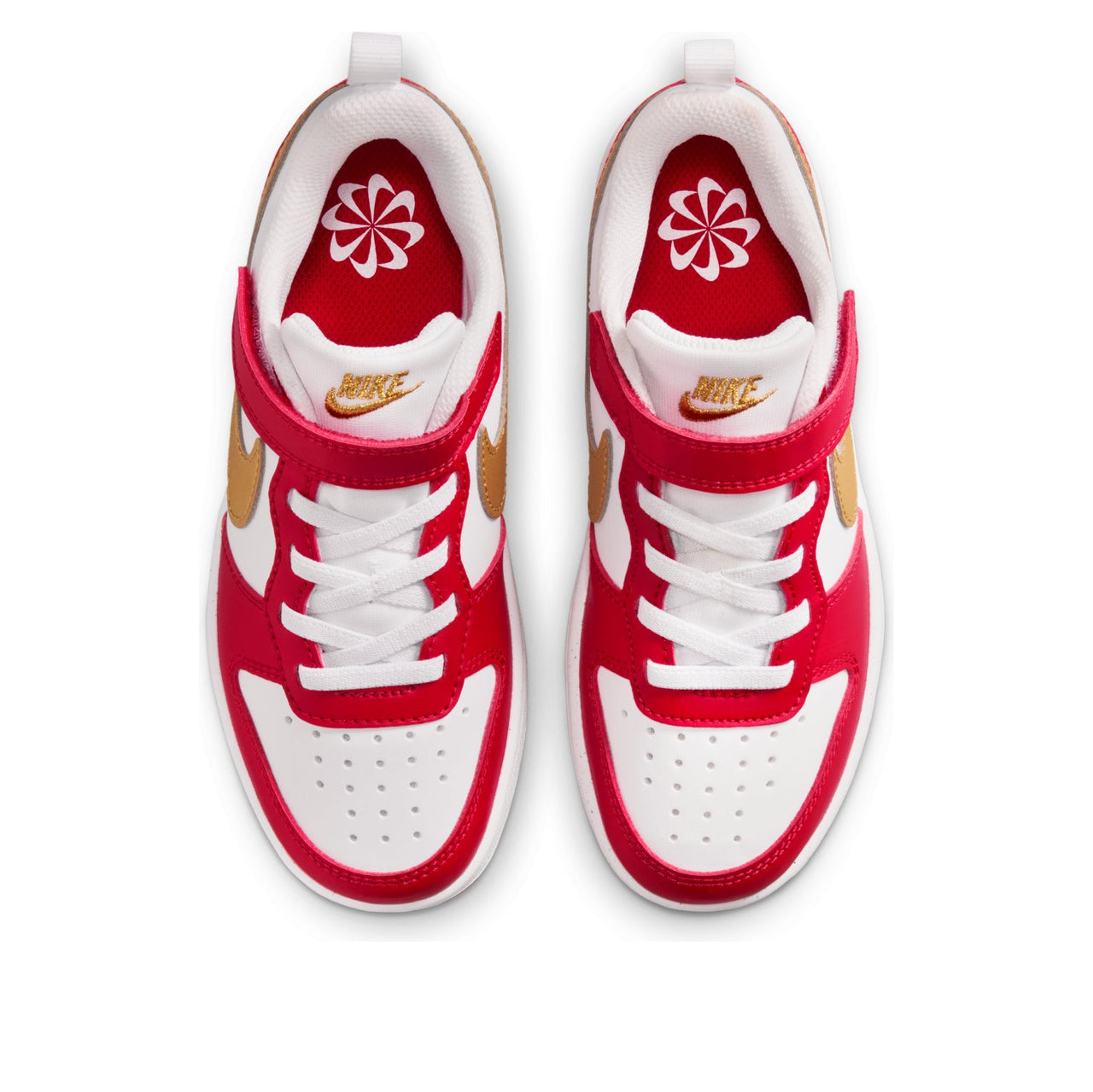 (PS) Nike Court Borough Low Recraft 'White Metallic Gold University Red' DV5457-137