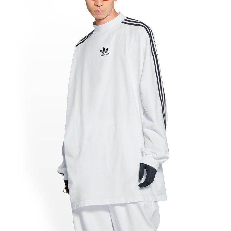 Balenciaga x adidas Long Sleeve T-shirt Oversized 'White' 728789TNVA61156
