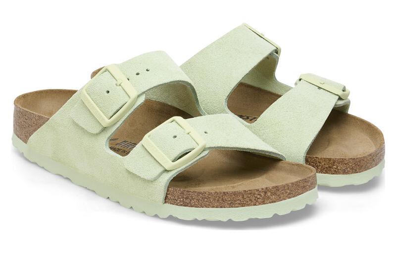 Birkenstock Arizona Big Buckle Nubuk Leather 'Green' 1026831