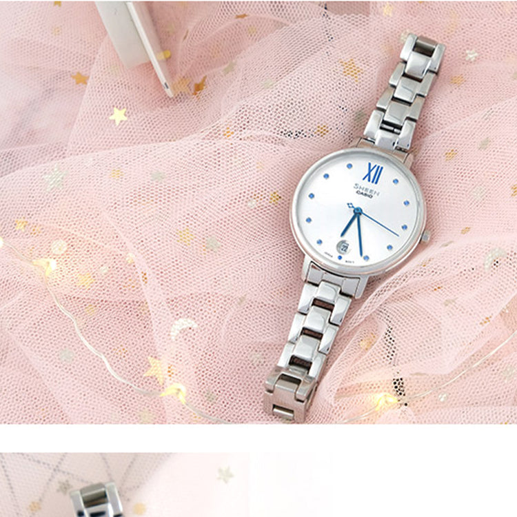 Casio Dress Analog Watch 'Steel White Silver' SHE-4530D-7A