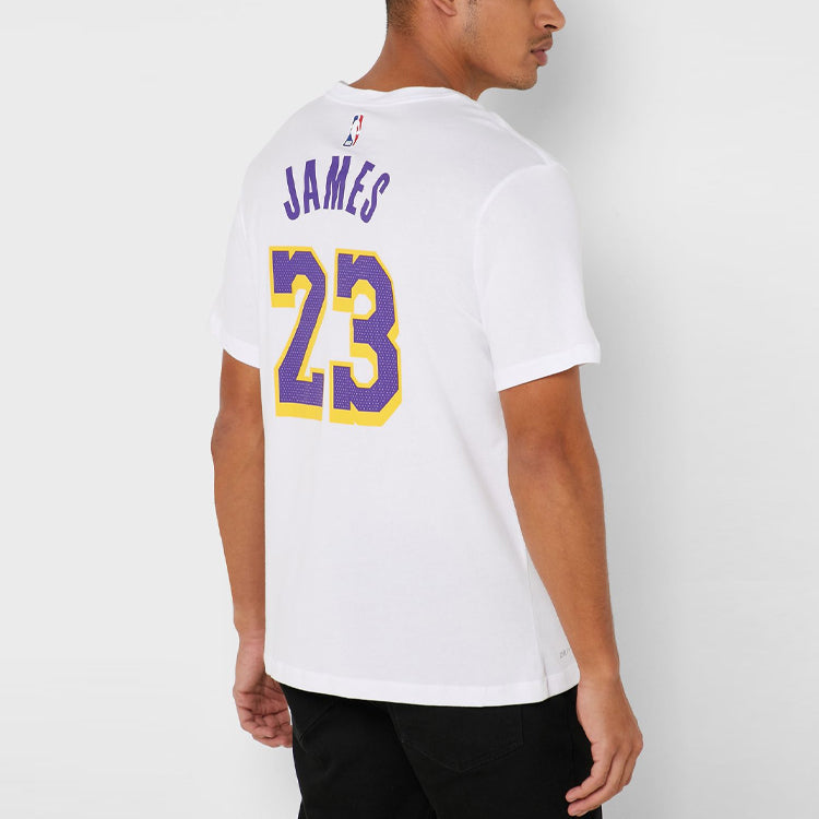 Men's Nike Basketball Casual Sports Short Sleeve White T-Shirt BQ1540-110