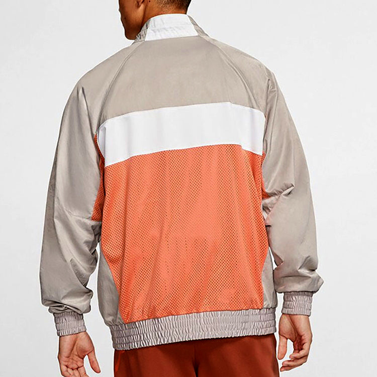 Air Jordan Stand-up Collar Casual Woven Sports Jacket - Orange AV1303-854
