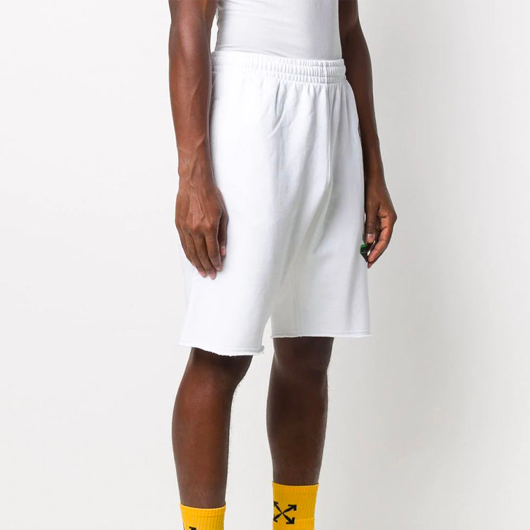 Off-White Mirko Logo Applique Shorts Men's White OMCI006F20FLE0050110