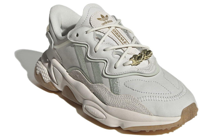 (WMNS) adidas originals Ozweego 'White Linen Green Gum' HQ6958