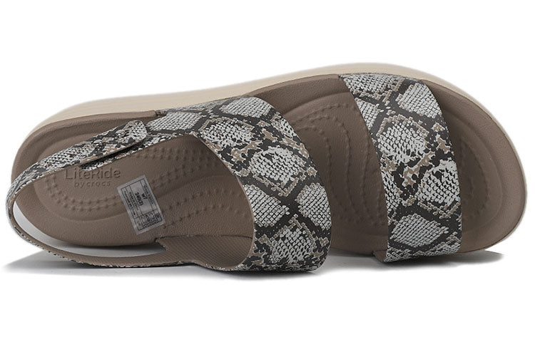 (WMNS) Crocs Brooklyn Thick Sole Casual Sandals Gray 206453-93T