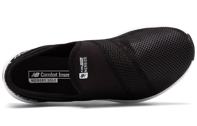 (WMNS) New Balance FuelCore Nergize Easy Slip-On Black/White WLNRSLB1