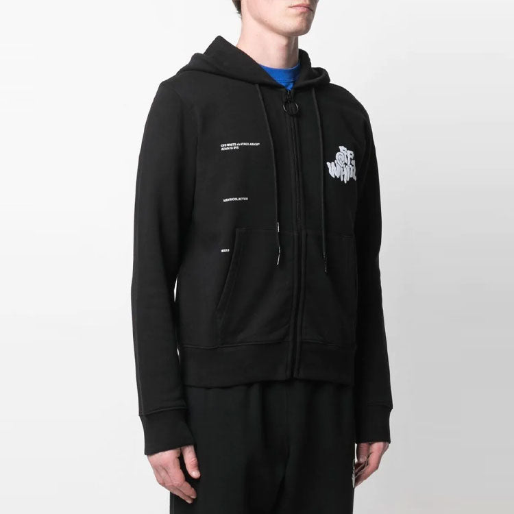 Off-White SS21 Adam Is Eve Logo Slim Fit Version Black OMBE001S21FLE0041001