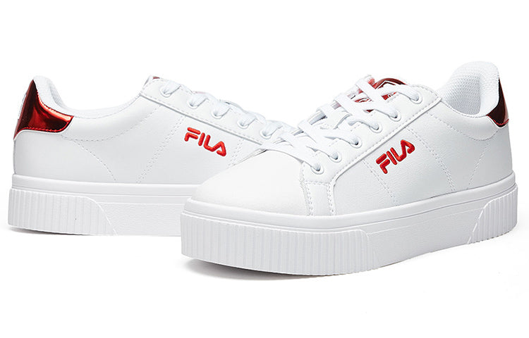 (WMNS) FILA Panache 19 Low-Top Skate Shoe White/Red F52W024310FWR