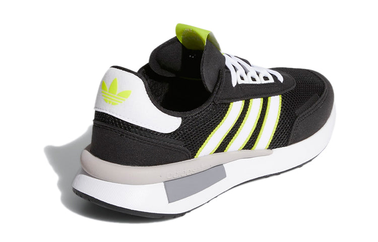 (GS) adidas originals Retroset J 'Black White Yellow' FW7847