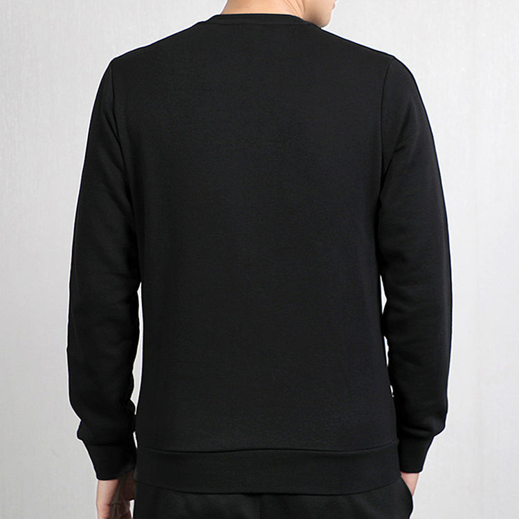 adidas E 3S CREW FT Casual Sports Round Neck Pullover Black FI0833