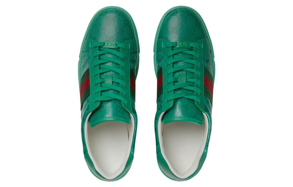 GUCCI Ace GG Crystal canvas sneaker 'Green' 760775-FACRF-3751