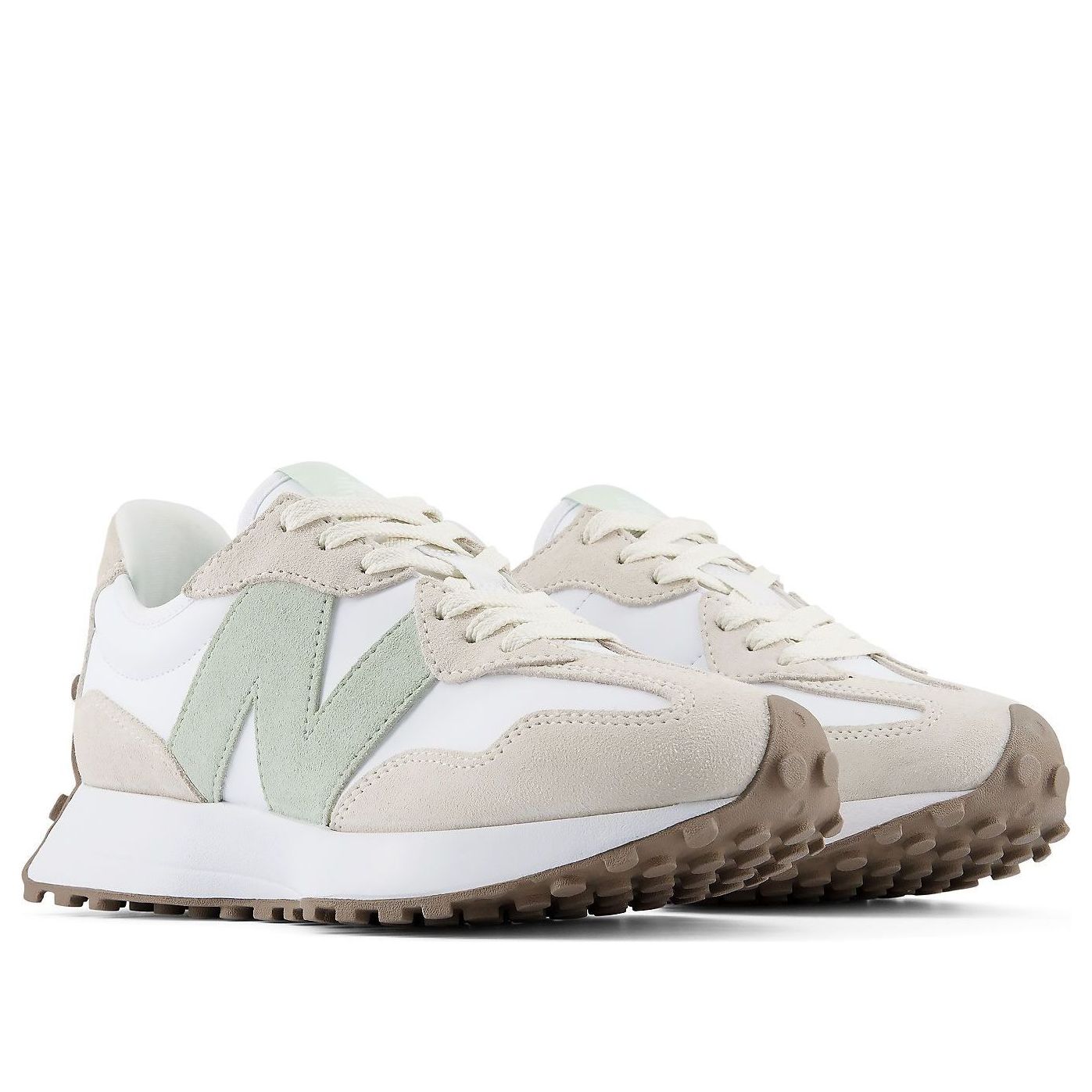 (WMNS) New Balance 327 'Angora White Silver Moss' W327SUB