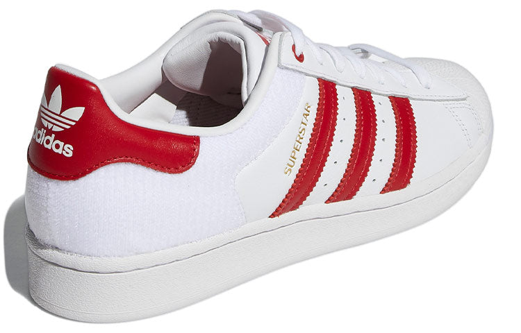 adidas Superstar 'Velcro Patches - White Scarlet' FY3117