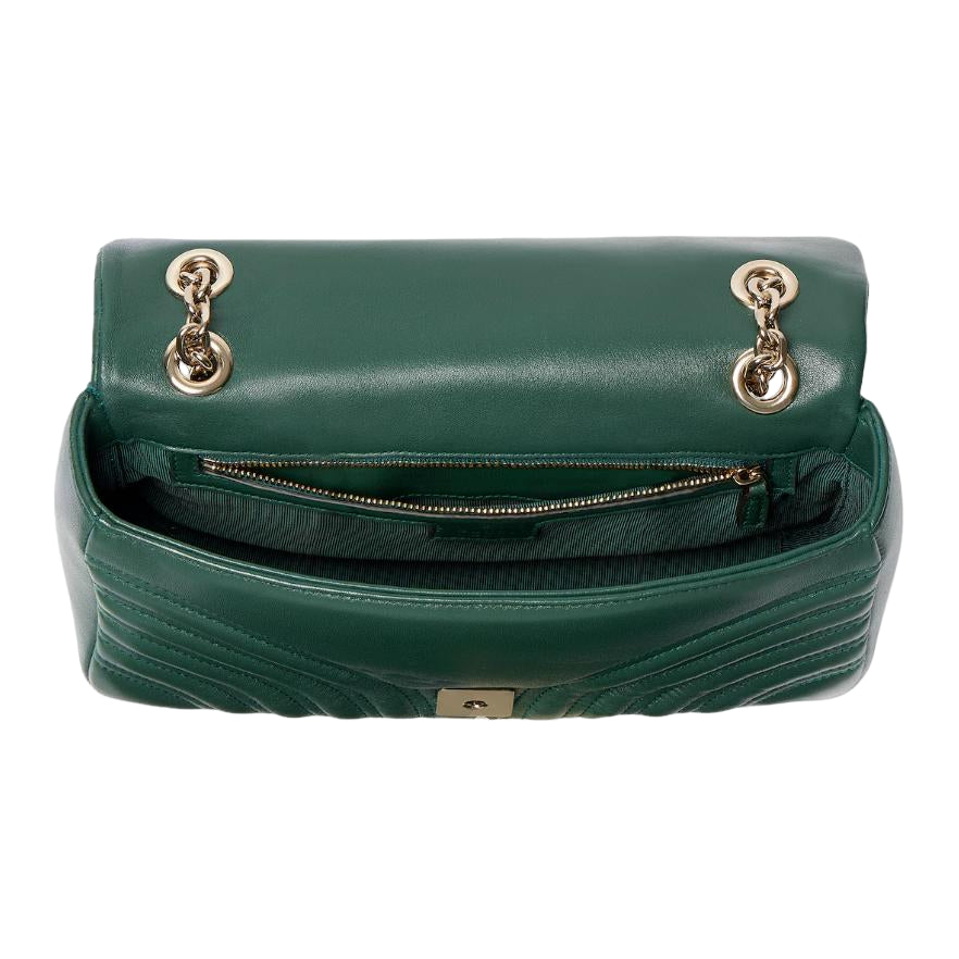 (WMNS) Gucci GG Marmont Medium Shoulder Bag 'Green' 837267-AAE38-3020