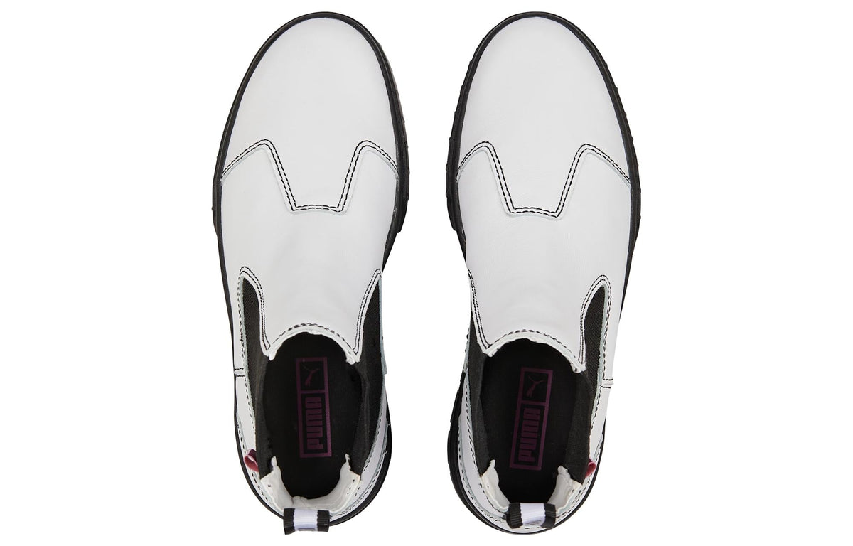 (WMNS) PUMA Mayze Pop Chelsea Boots 'White Black' 384549-01