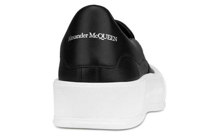 Alexander McQueen Deck Skate Plimsoll 'Black White' 654595WHZT81070